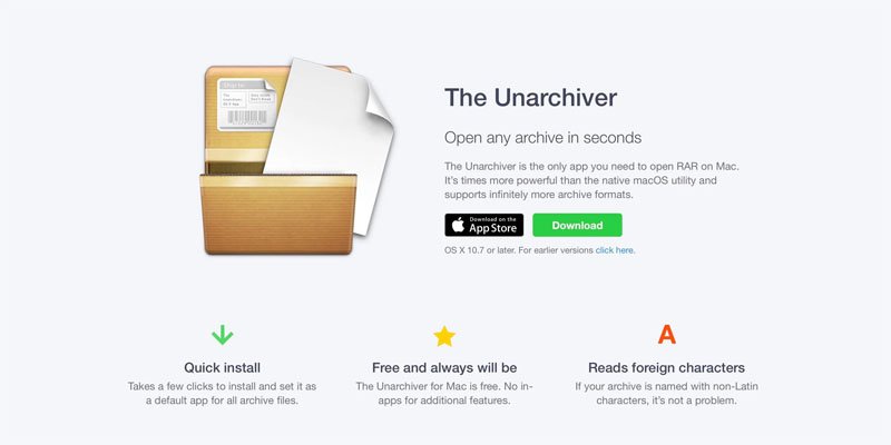 download the unarchiver for mac