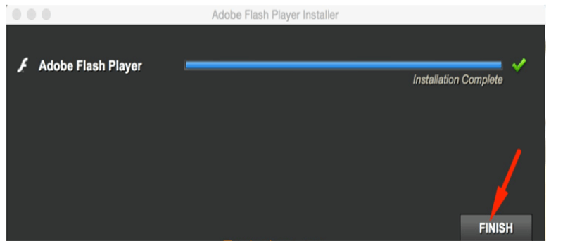 hoàn tất download adobe flash player cho macbook