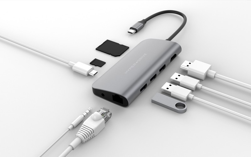 Cổng Chuyển HyperDrive Power 9 in1 USB-C for Macbook, Ultrabook